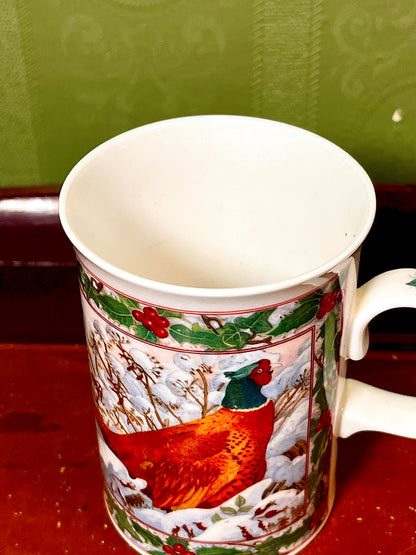 Dunoon Christmas Birds Fine Bone China Pheasant Mug