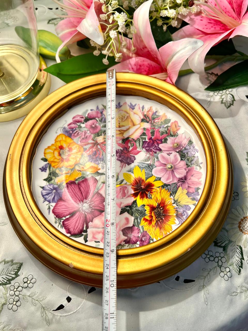 Royal Albert Birthday Bouquet Framed Wall Plate 28 cm