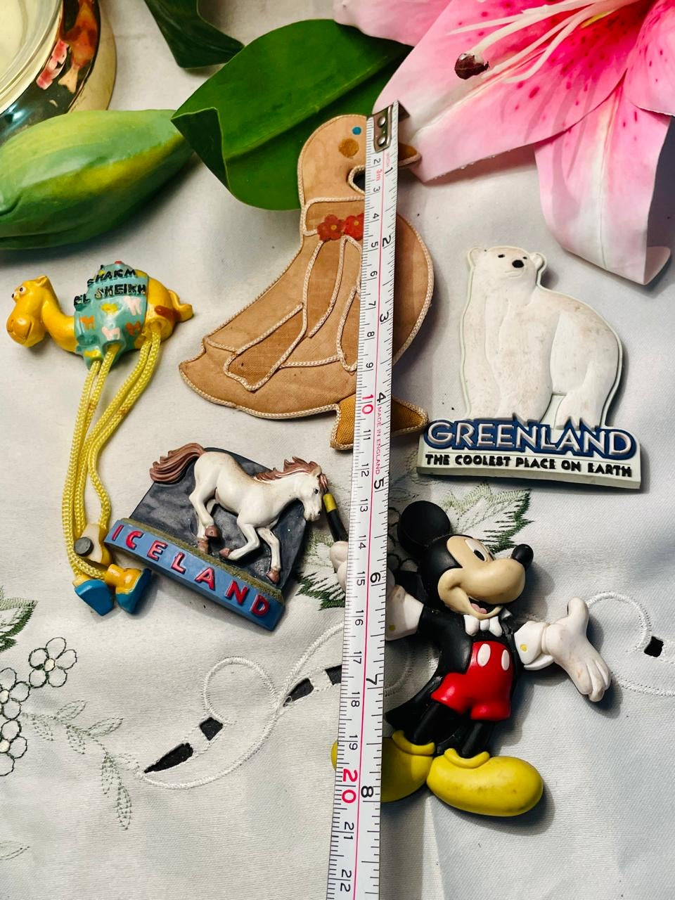 Fridge Magnet 5-Piece Travel & Character Souvenir Decor Set Iceland Greenland