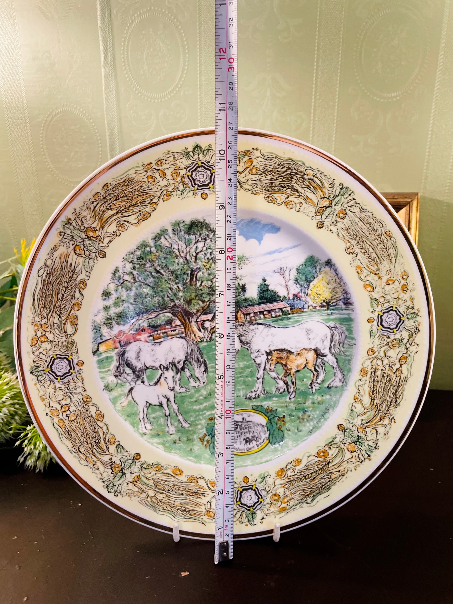 Samuel Smith Mare & Foal Collector Plate 10.5 Inch Vintage