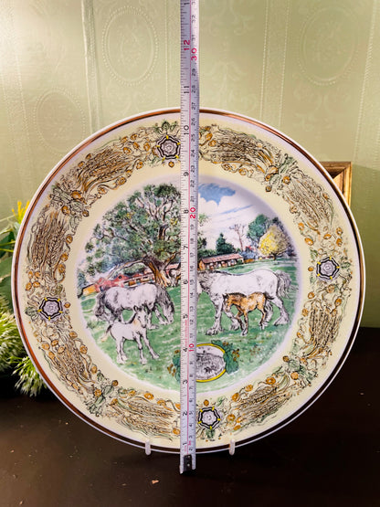Samuel Smith Mare & Foal Collector Plate 10.5 Inch Vintage