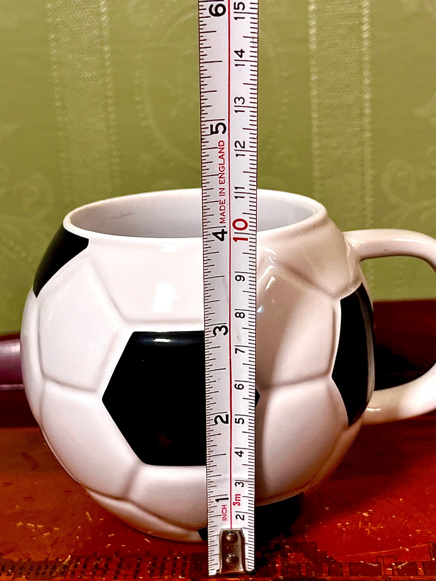 Football Soccer Ball Shaped Ceramic Mug PG Tips 10cm