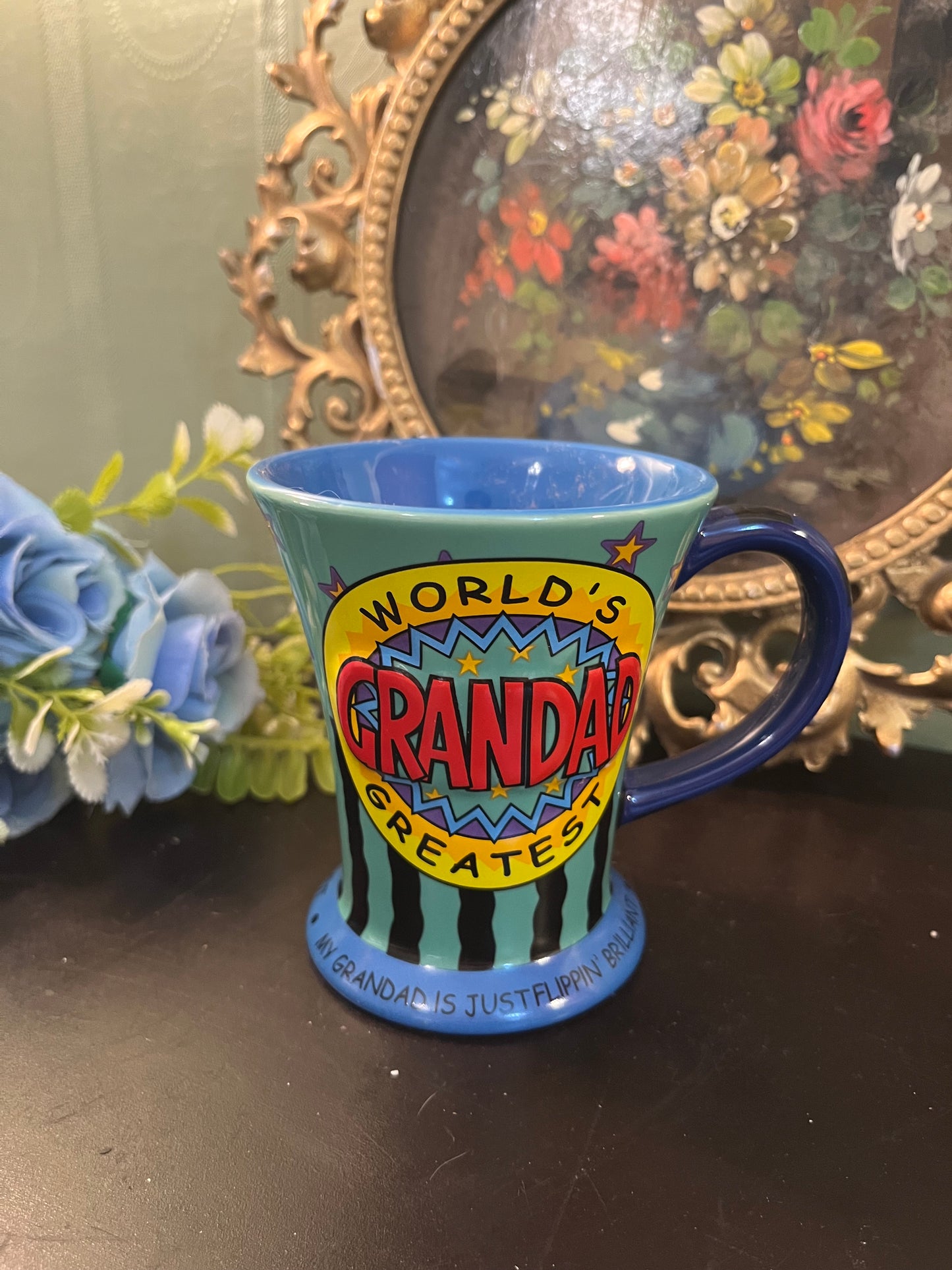 World’s Greatest Grandad Ceramic Mug – Colourful Vintage Novelty Cup