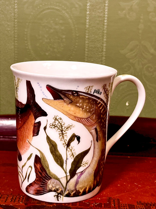 Hudson Middleton Gone Fishing Pike Fine Bone China Mug