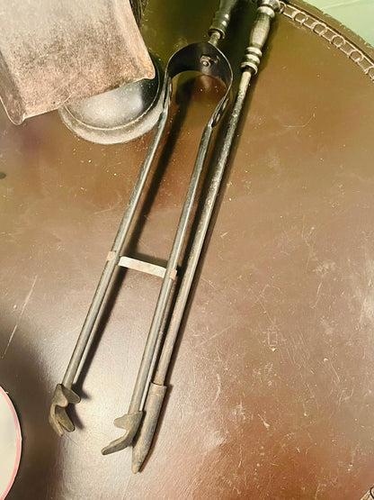 Vintage Fireplace Tool Set with Stand – 4 Piece, 21 Inch