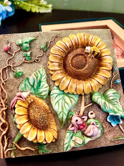 Picturesque Byron’s Secret Garden Sunflower Plaque | Boxed Wall Decor