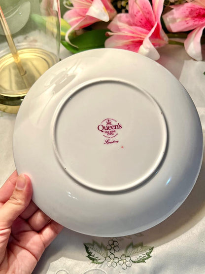 Queen's Symphony Fine Bone China Plate 8 in Made in England