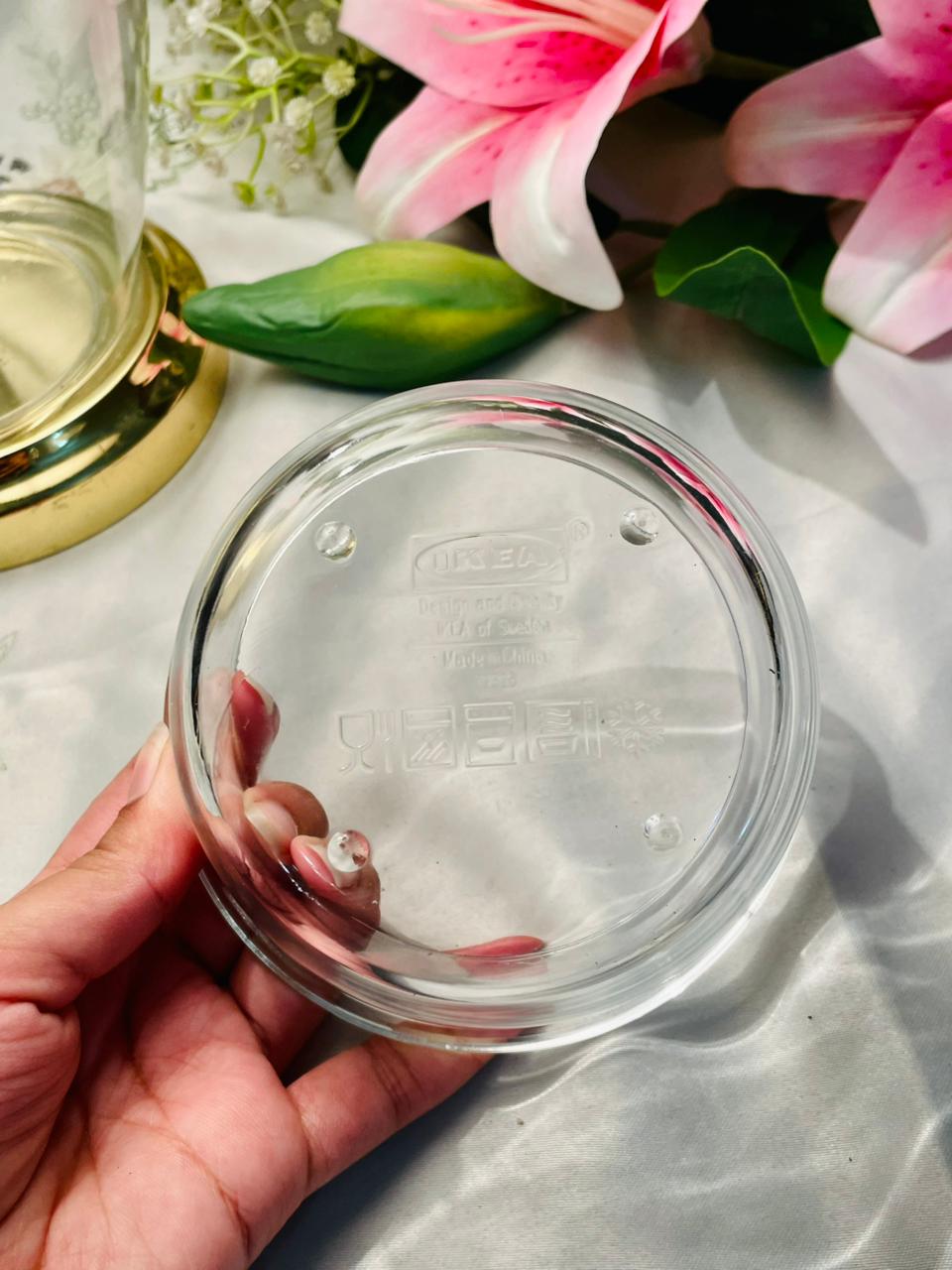 IKEA Oven-Safe Clear Crystal Round Baking Dish 4.75 in