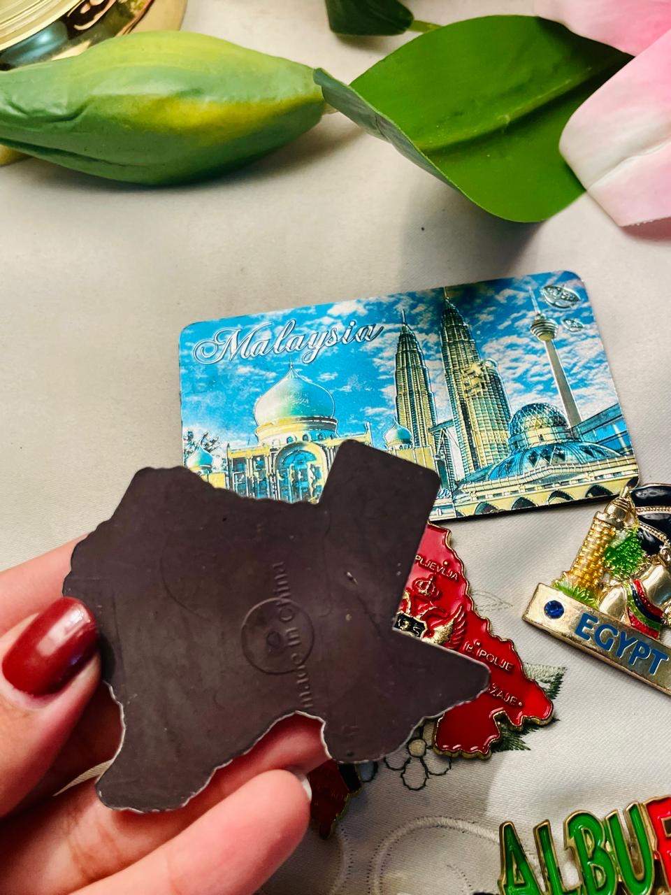 Fridge Magnet 6-Piece Travel Souvenir Magnet Set Malaysia Singapore & More