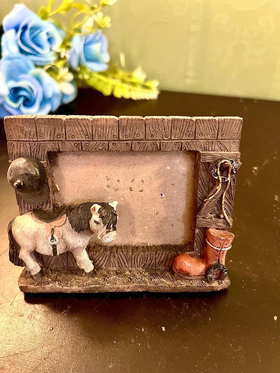 Horse Stable Photo Frame 4 Inch Rustic Farmhouse Decor