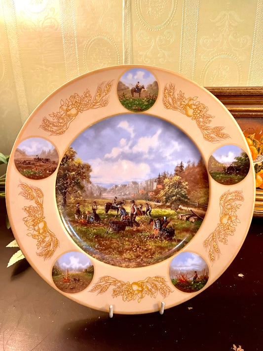 Seltmann Weiden 1991 Harvest Decorative Plate 10 Inch German Porcelain