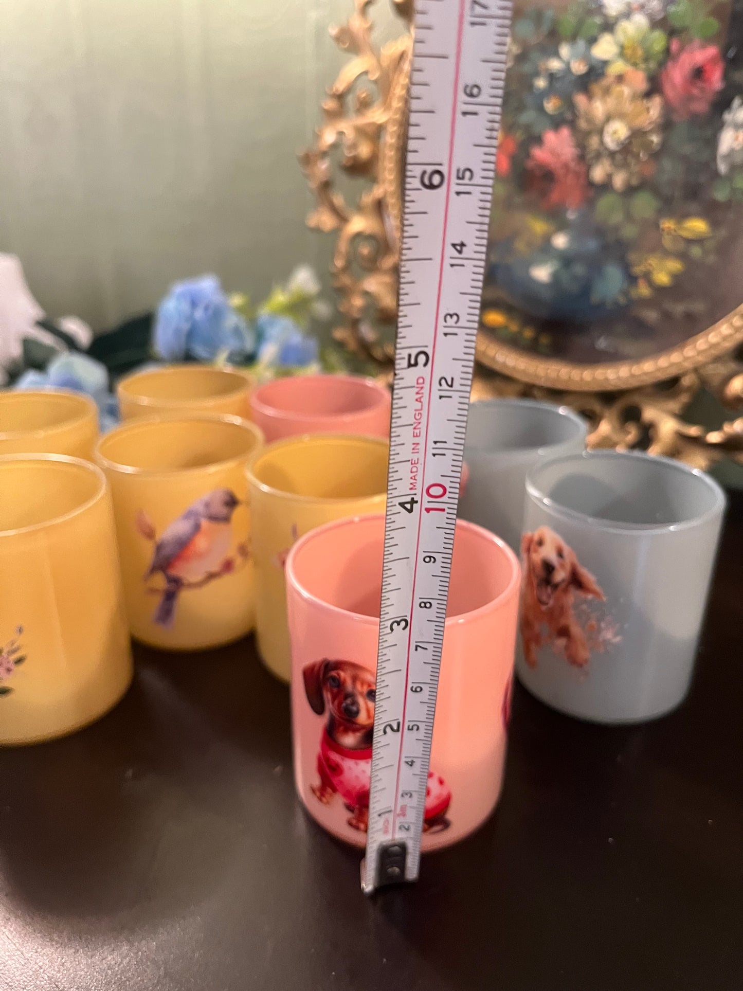 Set of 9 Cute Animal Ceramic Candle Cups / Mini Votive Holders