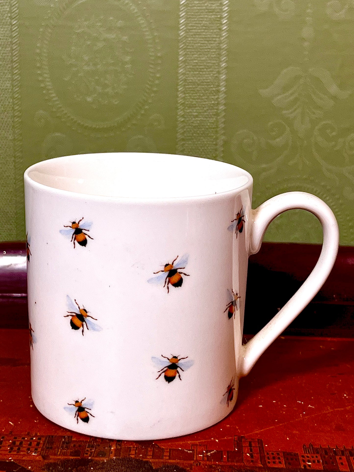 Botanical Discovery Bumble Bee Fine China Mug