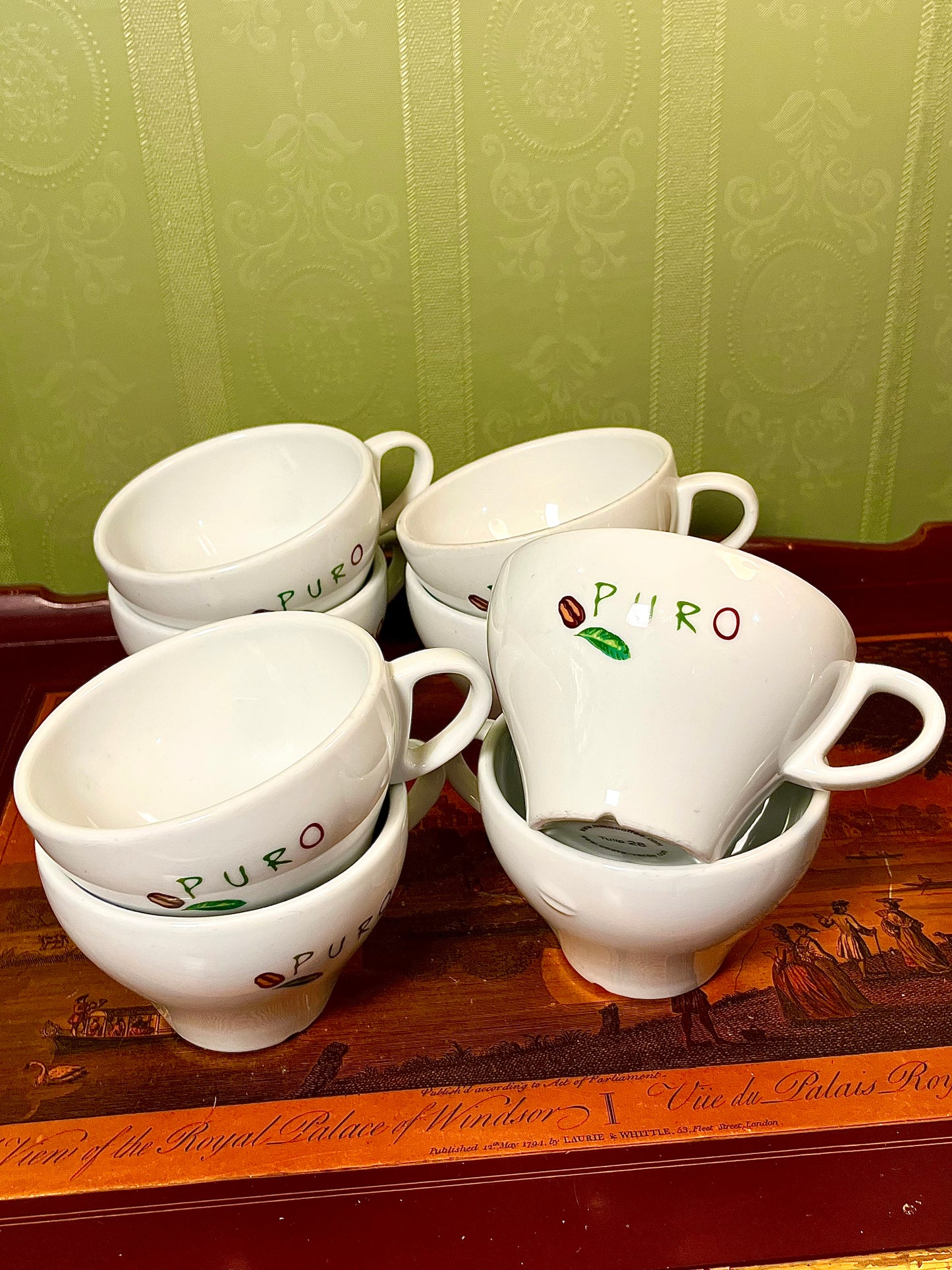 Set of 8 Puro Miko Coffee Tulip 28 White Ceramic Cappuccino Cups – Costa Verde