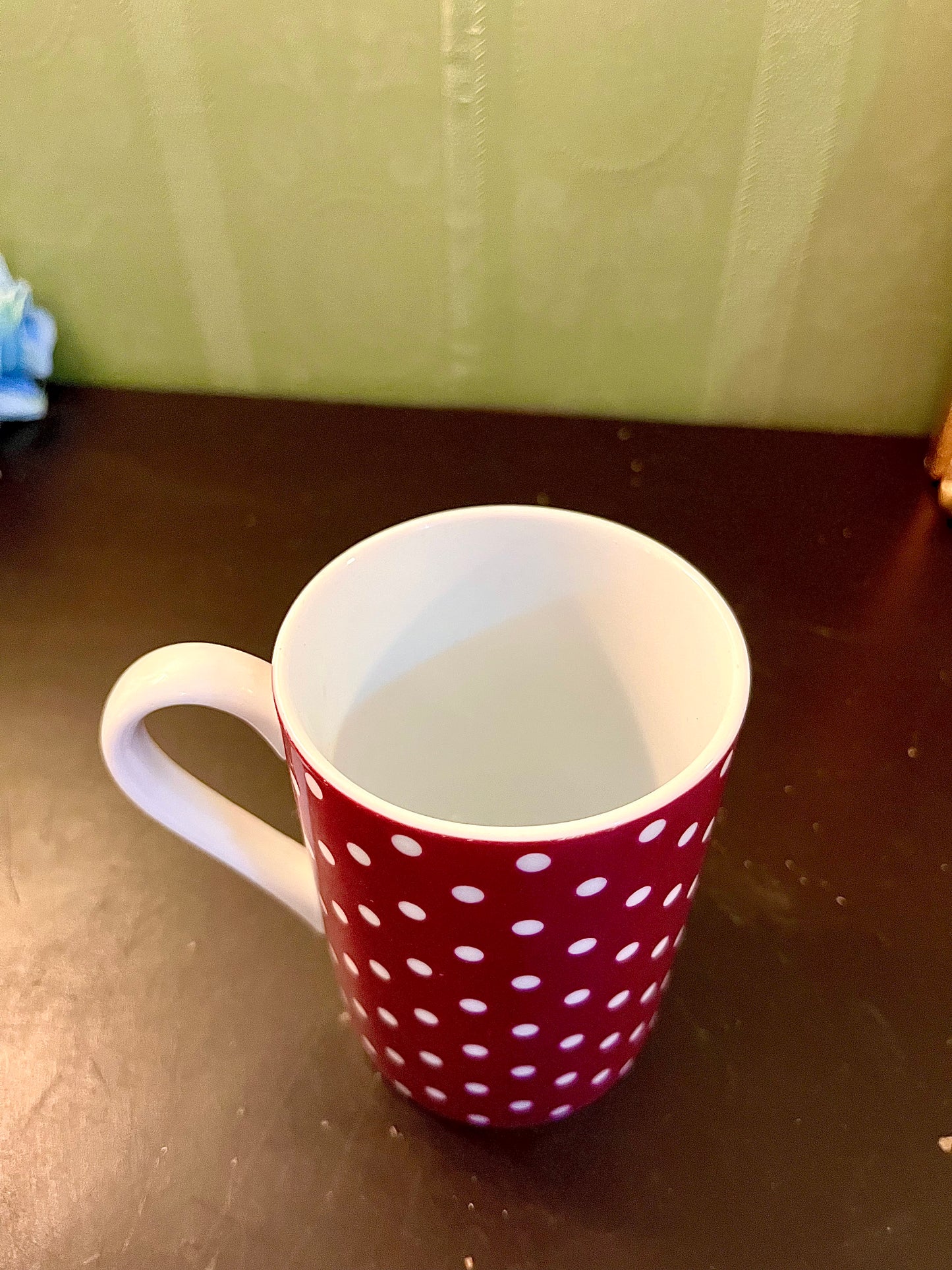 Red Polka Dot Ceramic Mug – White Spot Coffee Cup