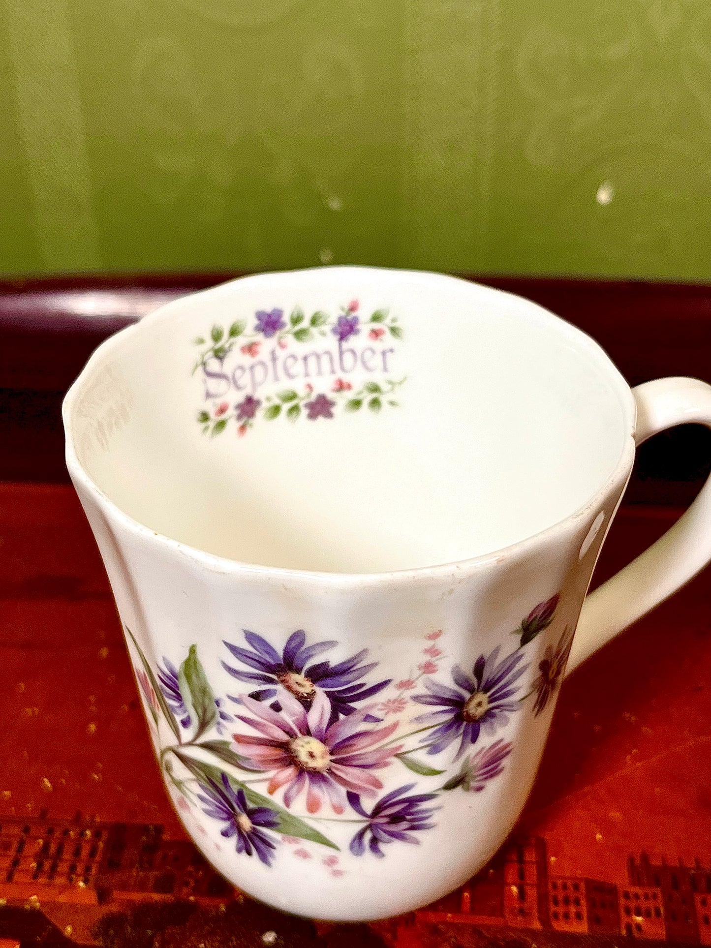 September Birth Month Floral Bone China Mug England