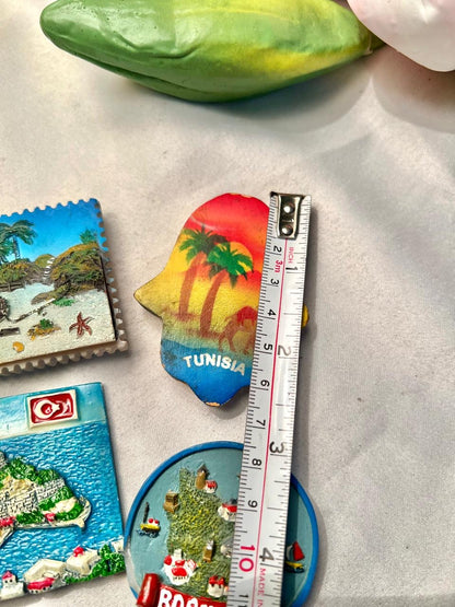 Coastal Travel Magnet Souvenir  Collection – Menorca & Scenic Decor – 4 Pcs
