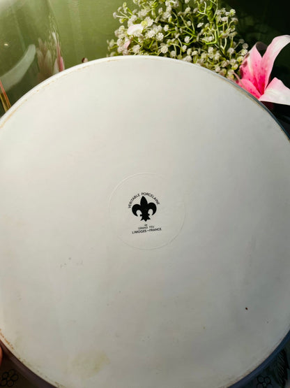 Limoges France Floral Porcelain Serving Platter 30 cm