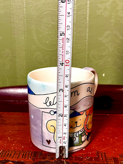 Whittard Wonderland Collection 2004 Hand Painted Cat Mug