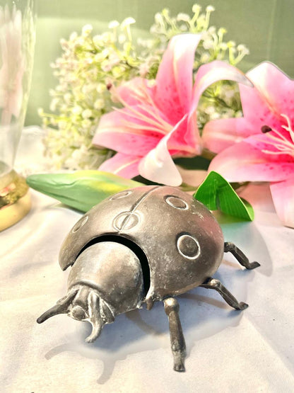 Vintage Brass  Ladybird Figurine 13 cm