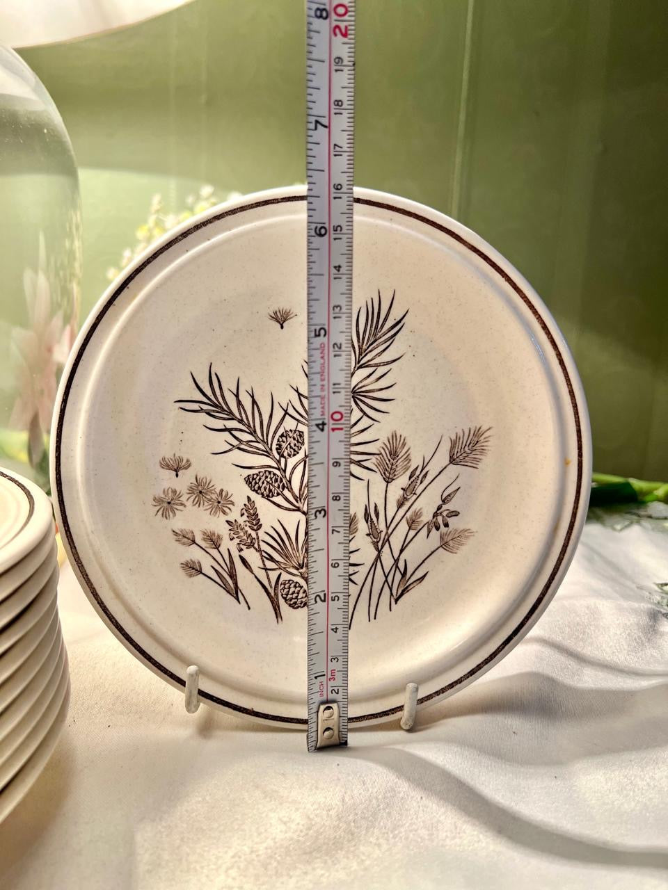 Pinewood Grindley 10-Piece Botanical Quarter Plates 6.5 in England
