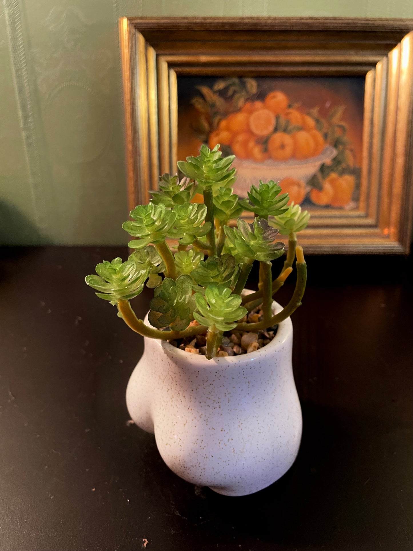 Artificial Succulent in Novelty Body Planter 6 Inch