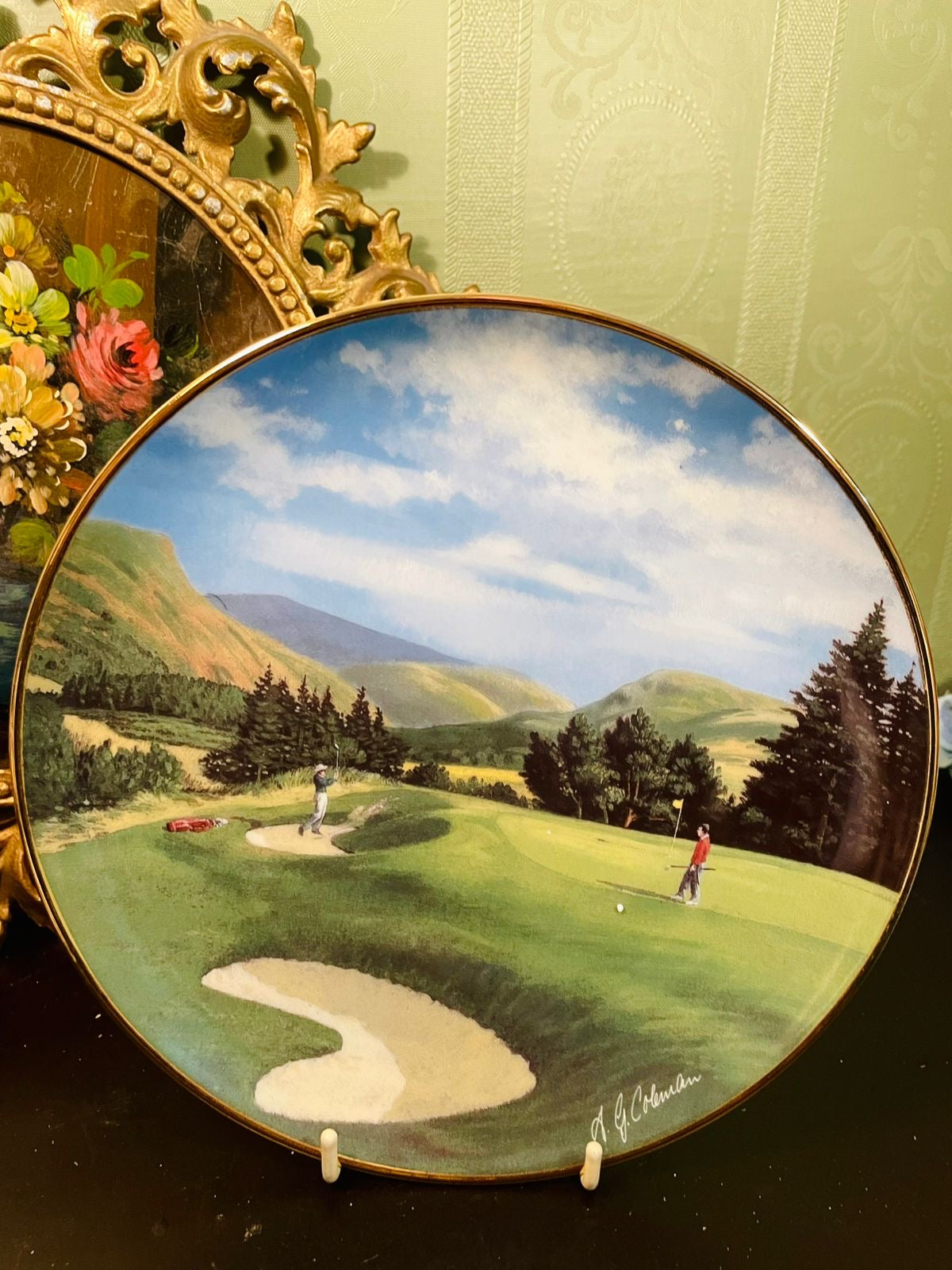 The 5th at Gleneagles Golf Course Porcelain Decor Plate – A.G. Hobson