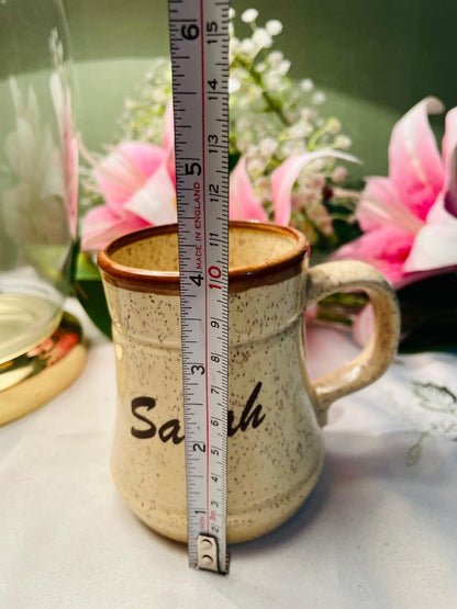 Prinknash Pottery Sarah Mug Beige Brown 10 cm