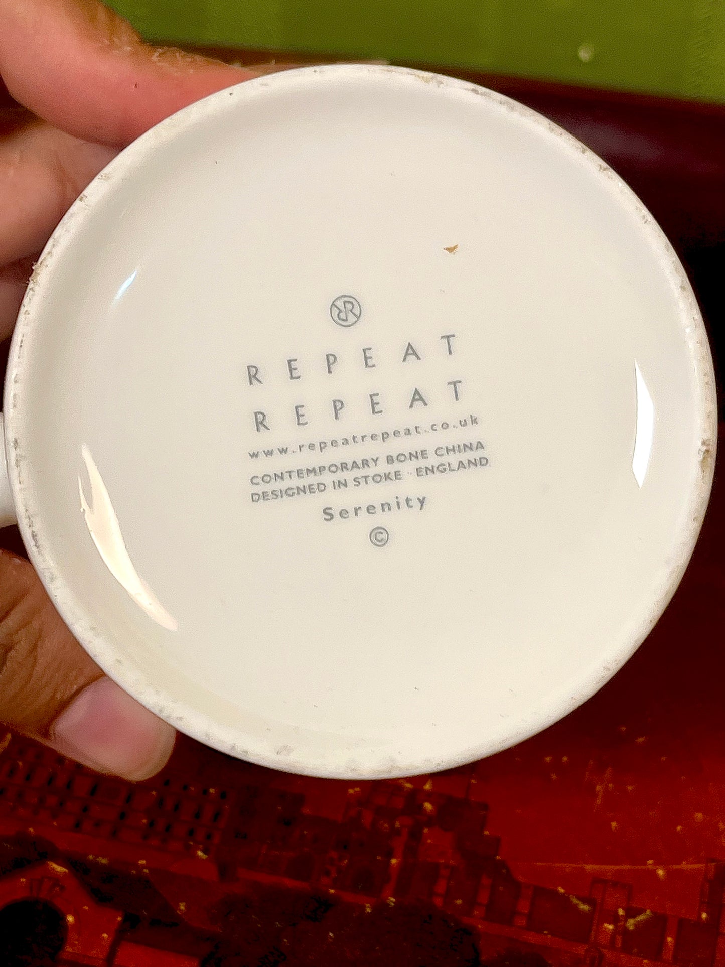 Repeat Repeat Serenity Blue Floral Bone China Unwind Mug