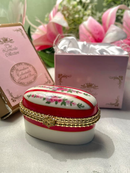 Leonardo Collection Porcelain Floral Trinket Box Approx. 7 cm