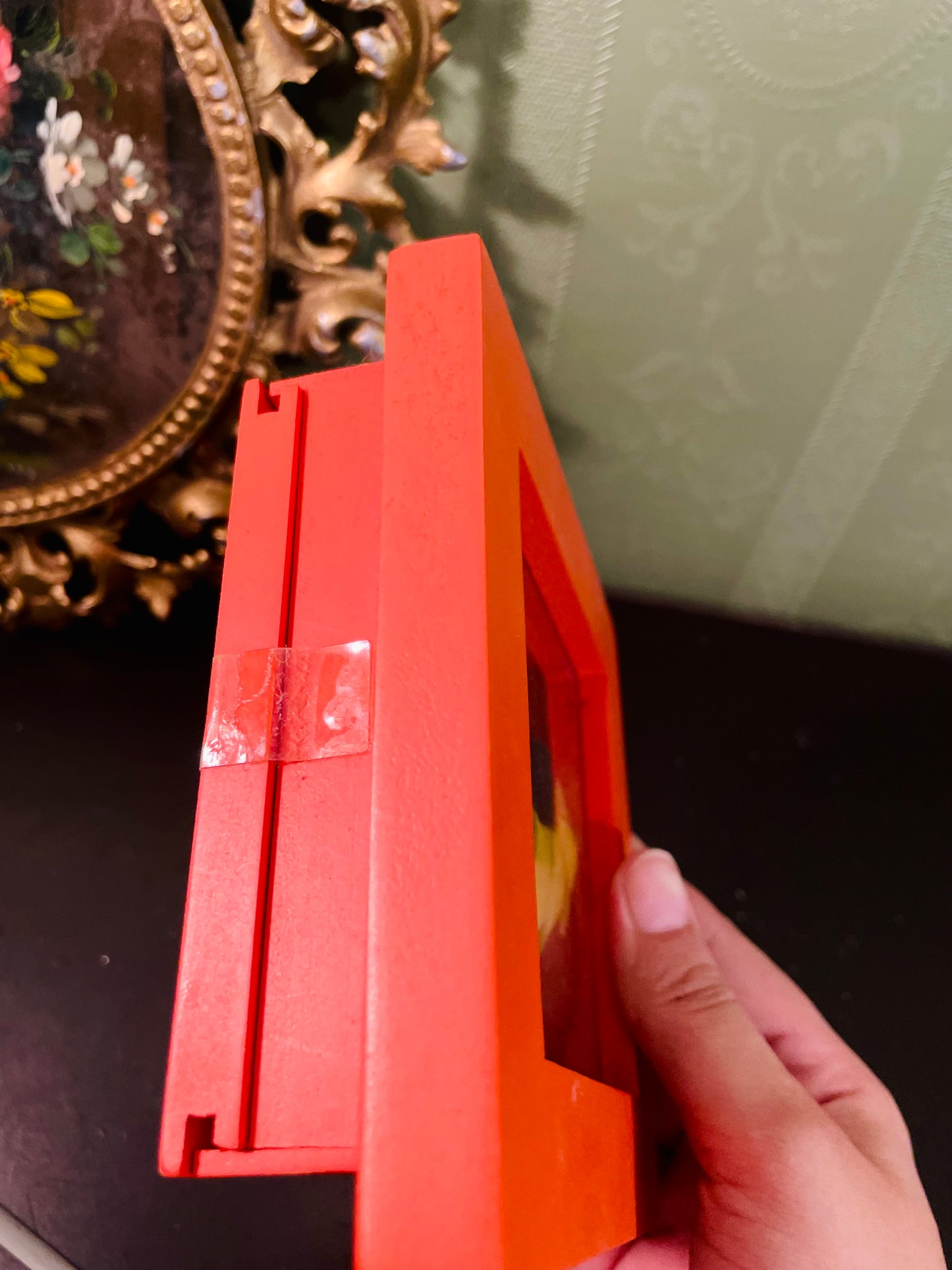 Orange Floral Wall Frame Decorative Art Frame