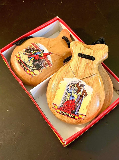 España Wooden Castanets Gift Box Set