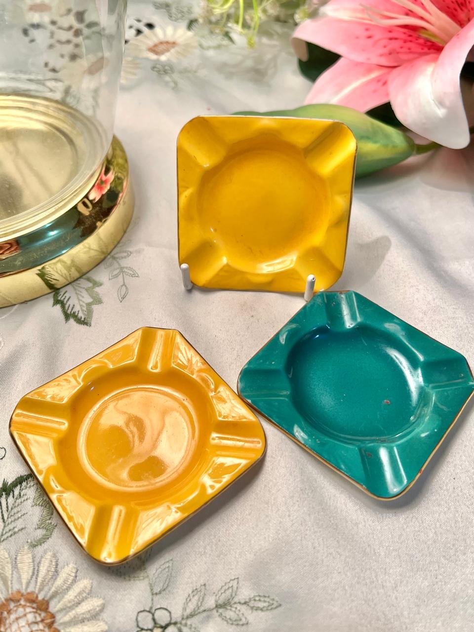Royal Worcester Square Ashtray (each) Made in England