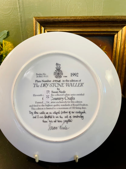 Royal Doulton The Dry-Stone Waller Collector Plate 8 Inch
