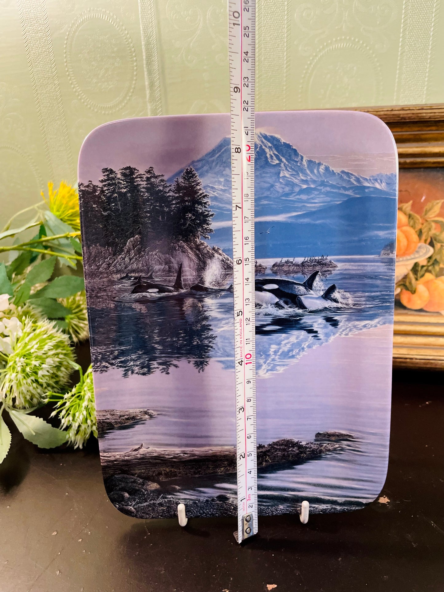 Bradford Exchange And the Orcas Glide Through the Sound Plate 8.5 Inch
