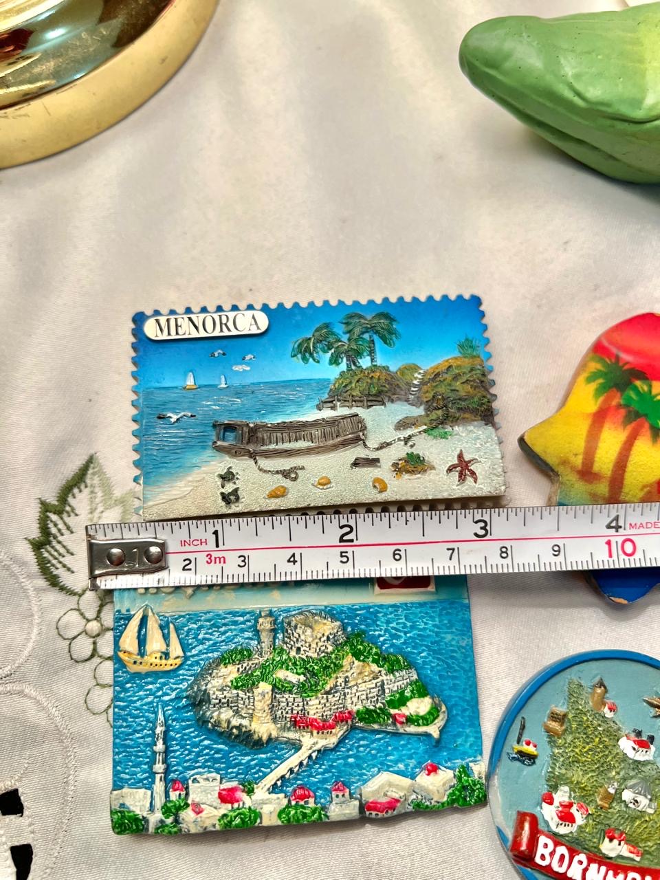 Coastal Travel Magnet Souvenir  Collection – Menorca & Scenic Decor – 4 Pcs