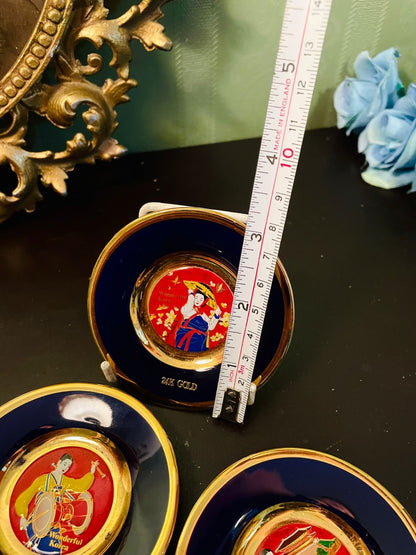 Wonderful Korea 24K Gold Mini Decorative Plates – Set of 3