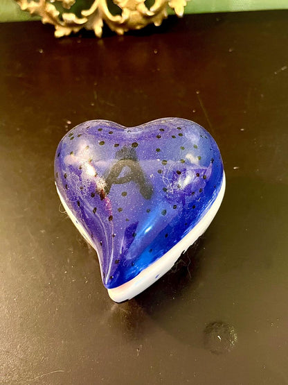Heart Shaped Ceramic Trinket box with lid