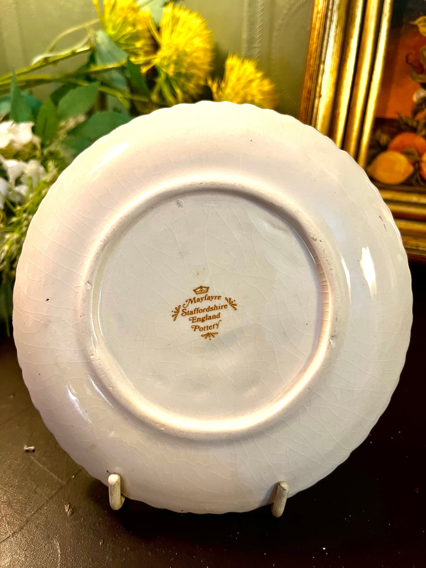 Mayfair Staffordshire England Fruit Decorative Plate 5 Inch