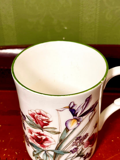 Kingsbury Fine Bone China Floral Mug Made in England Staffordshire