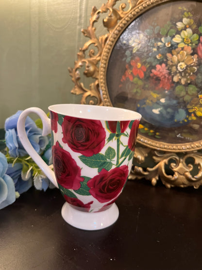 M&S Beauty Red Rose Porcelain Mug