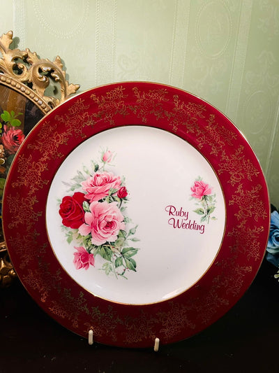 Royal Vale Ruby Wedding Decorative Plate