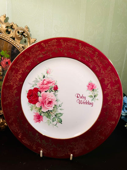 Royal Vale Ruby Wedding Decorative Plate