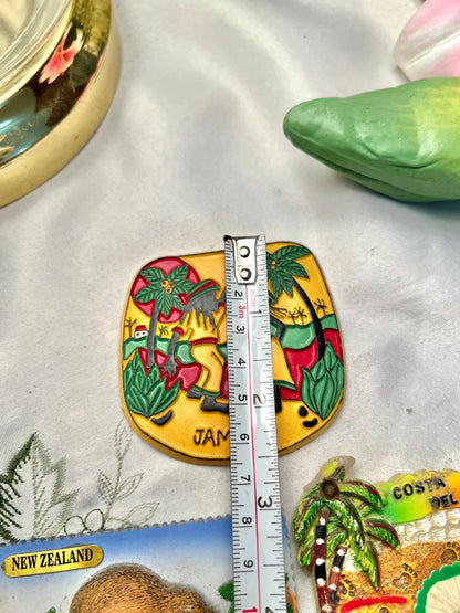 Jamaica, New Zealand & Tropical Island Souvenir Set – 3 Pcs
