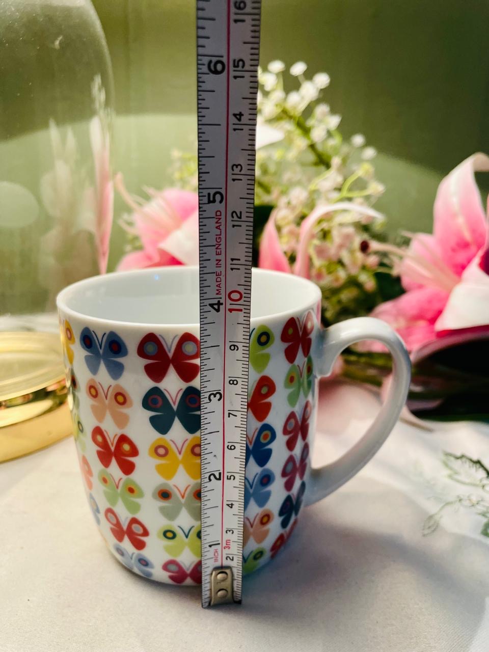 Colourful Butterfly Mug Multicolour 9 cm