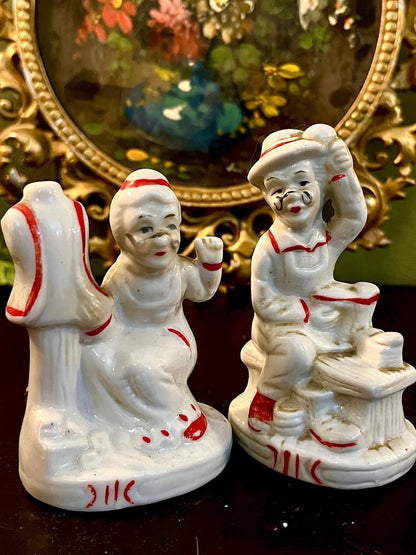 Vintage Ceramic Chef Figurine Pair