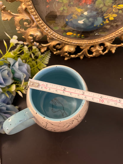 Blue Llama Speckled Ceramic Mug