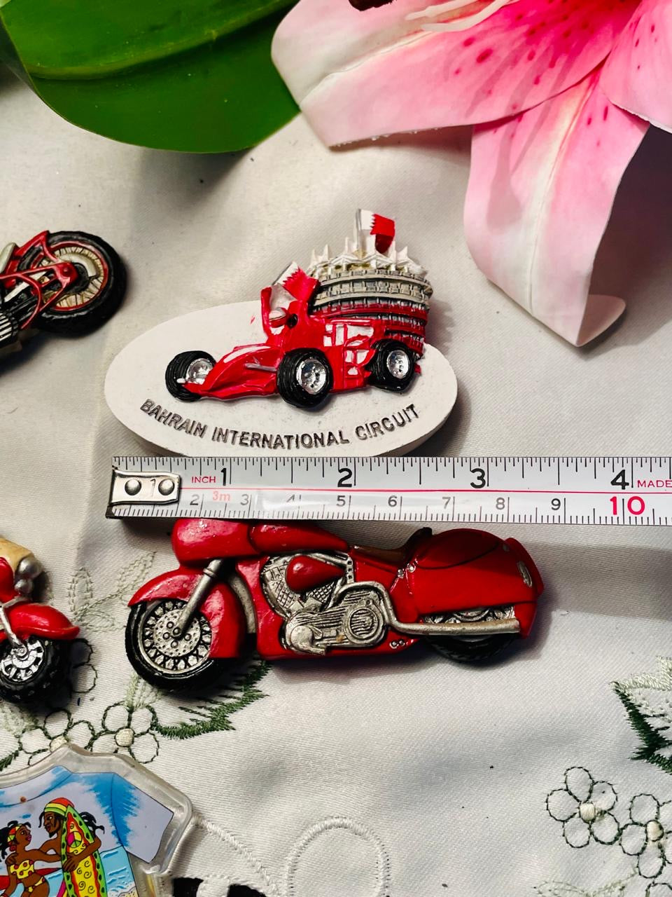 Fridge Magnet 5-Piece Motorcycle & Travel Souvenir Decor Set