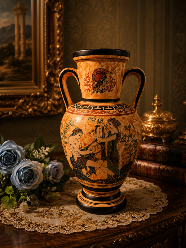 [ RARE FIND ] Vintage Greek Style Amphora Vase 11 Inch