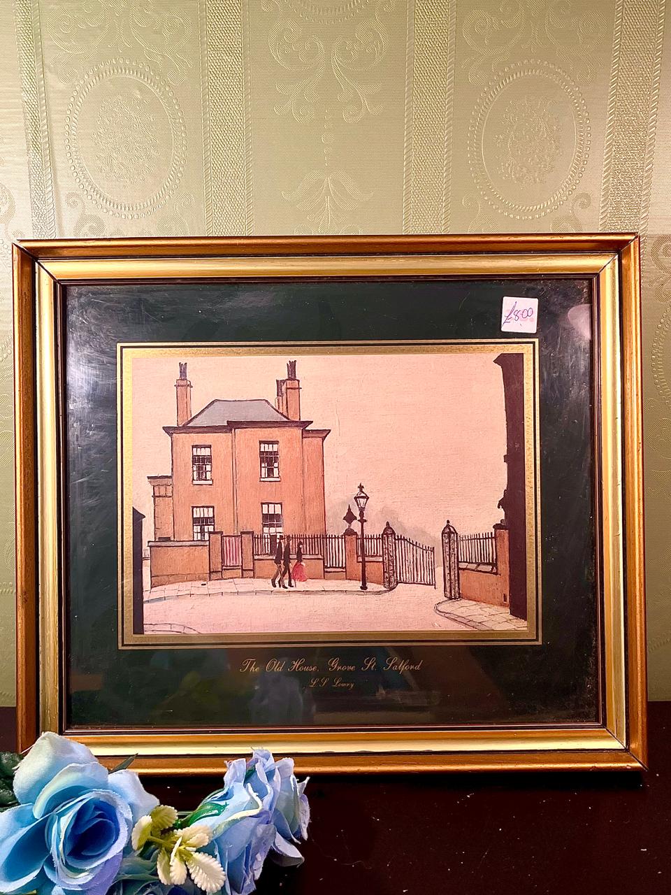 Vintage Framed Wall Art The Old House Grove St Salford